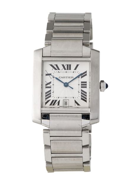 cartier tank a guichet chrono24|pre owned cartier tank watches.